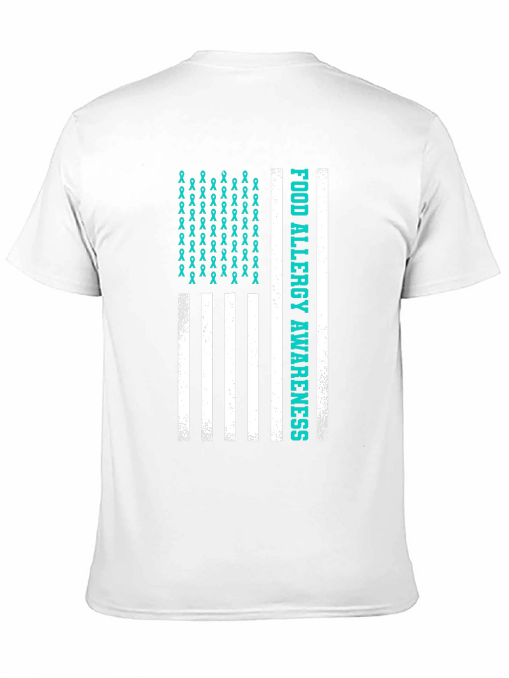 Food Allergy Awareness American Flag T-Shirt
