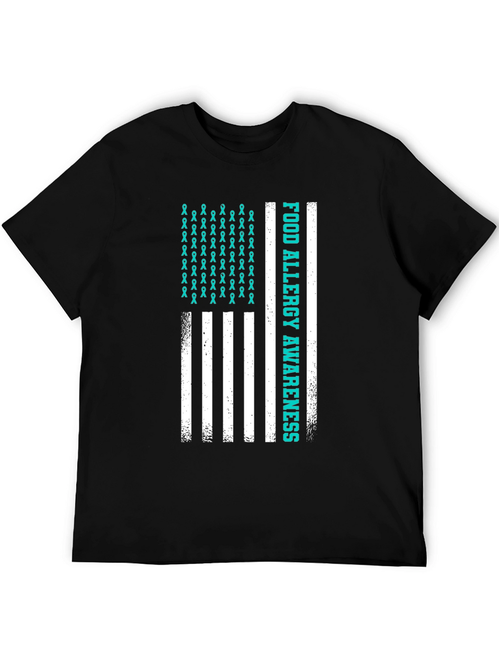 Food Allergy Awareness American Flag T-Shirt