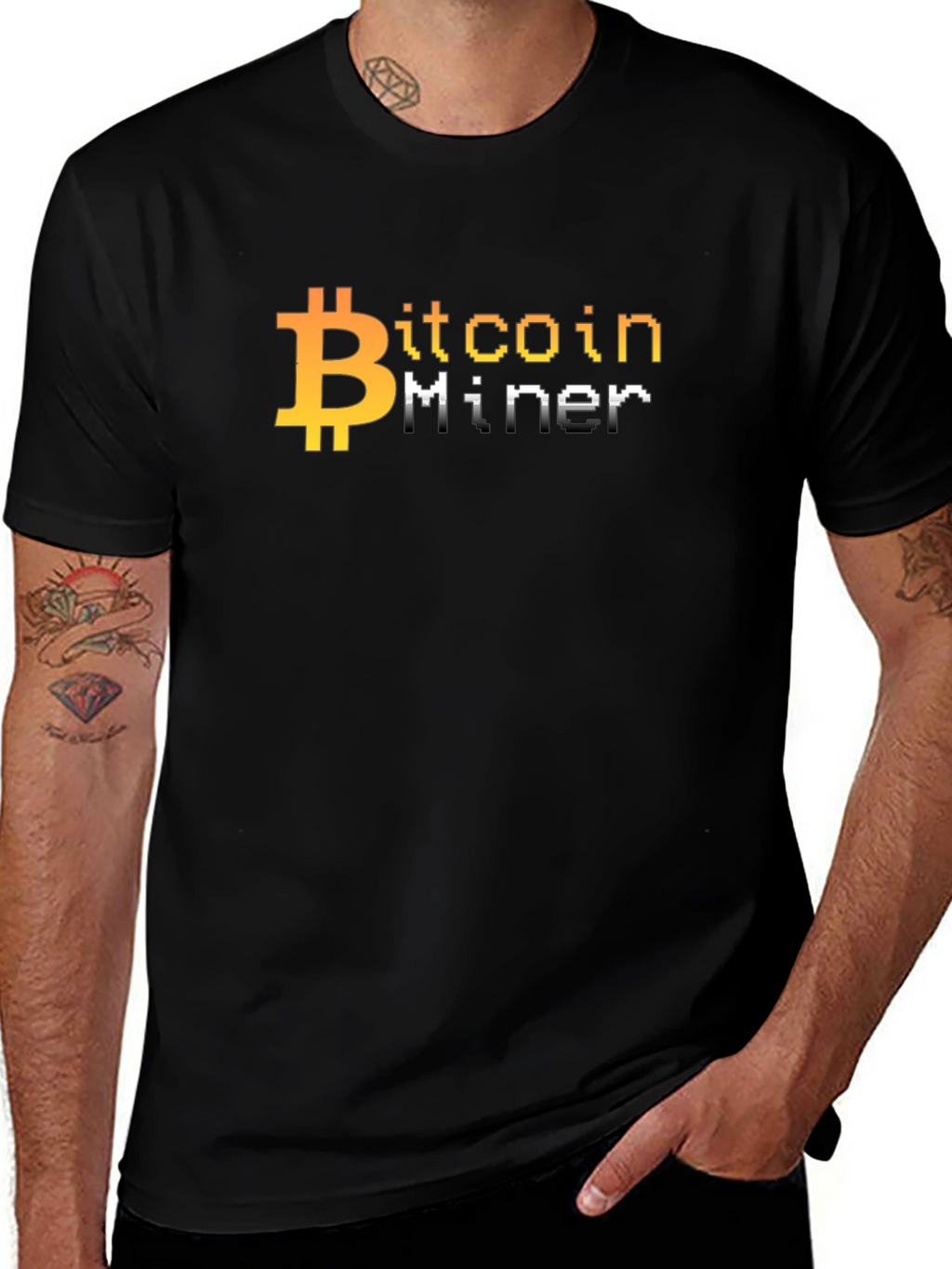 Bitcoin Miner Pixel Art T-Shirt