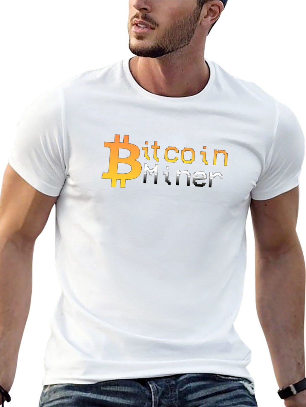 Bitcoin Miner Pixel Art T-Shirt