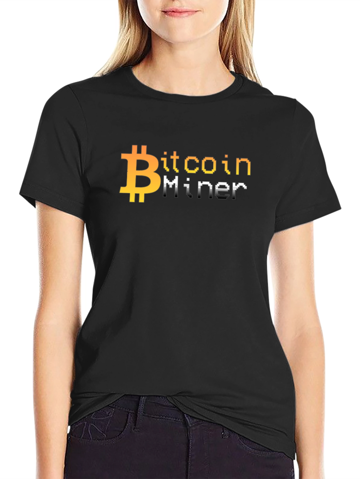 Bitcoin Miner Pixel Art T-Shirt