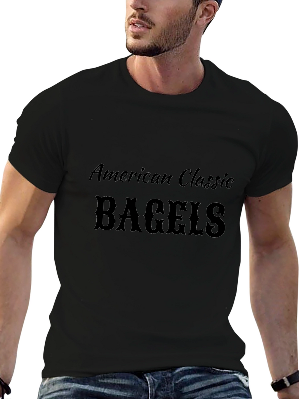 American Classic Bagels Black T-Shirt