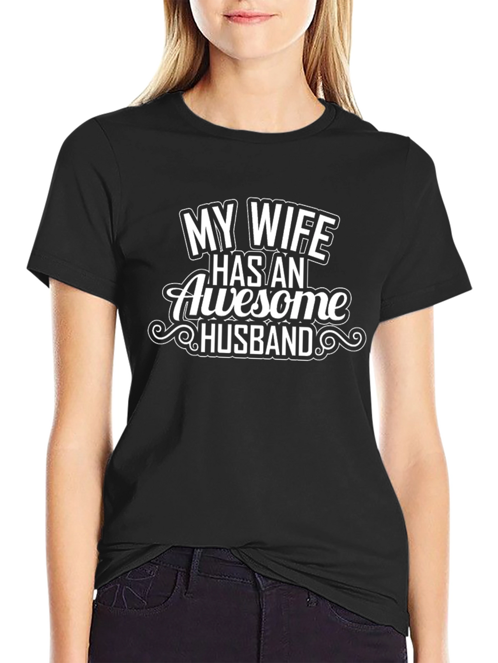 My Wife Awesome Husband Graphic Tee