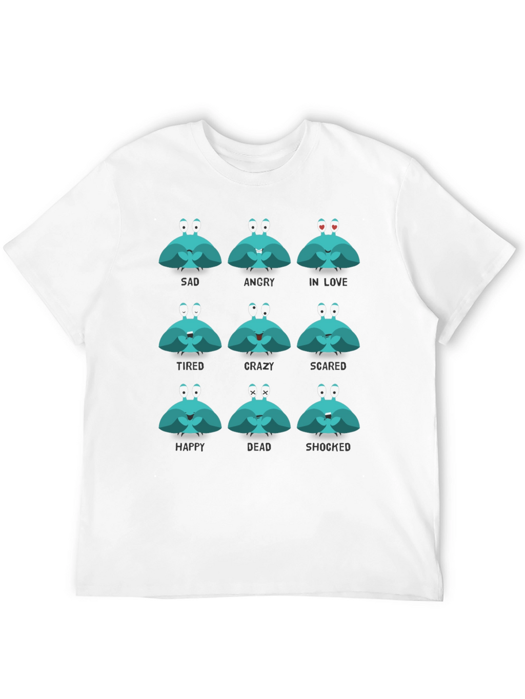 Emotional Crab Graphic Tee - Express Yourself!