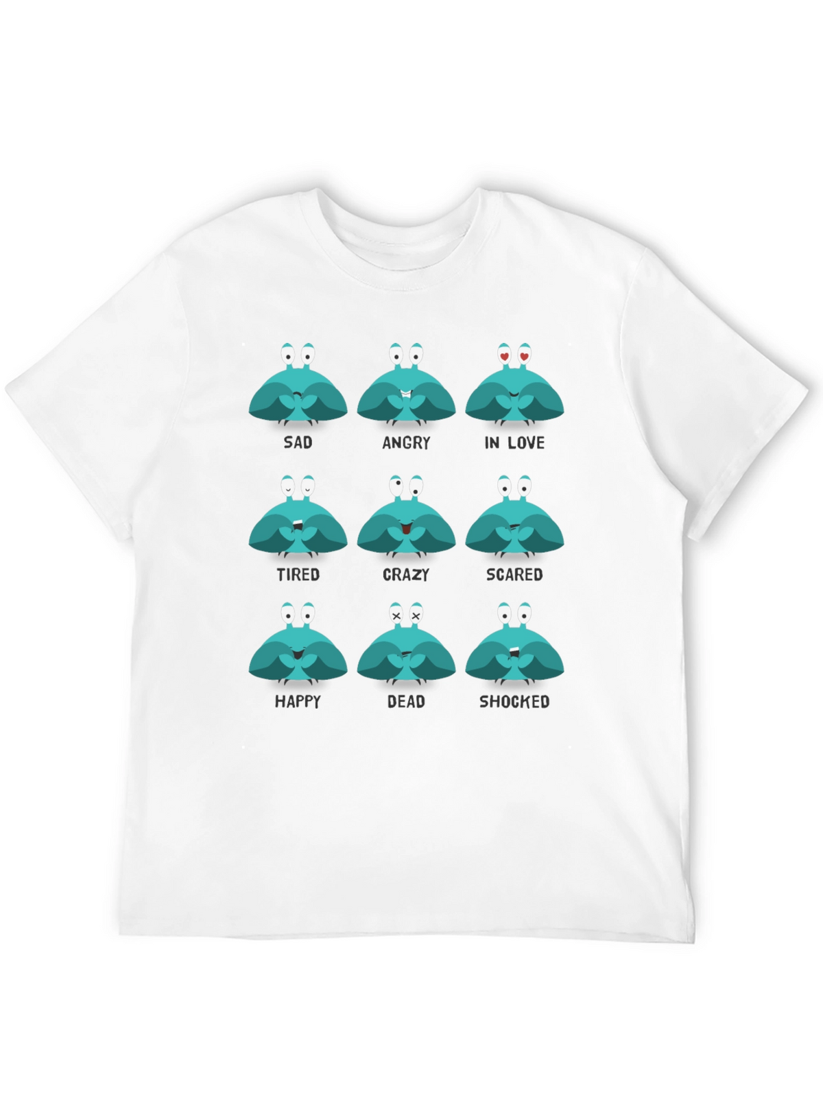 Emotional Crab Graphic Tee - Express Yourself!
