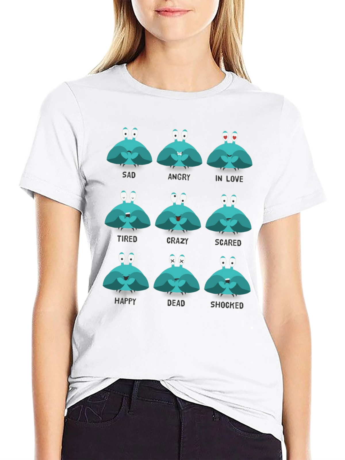 Emotional Crab Graphic Tee - Express Yourself!