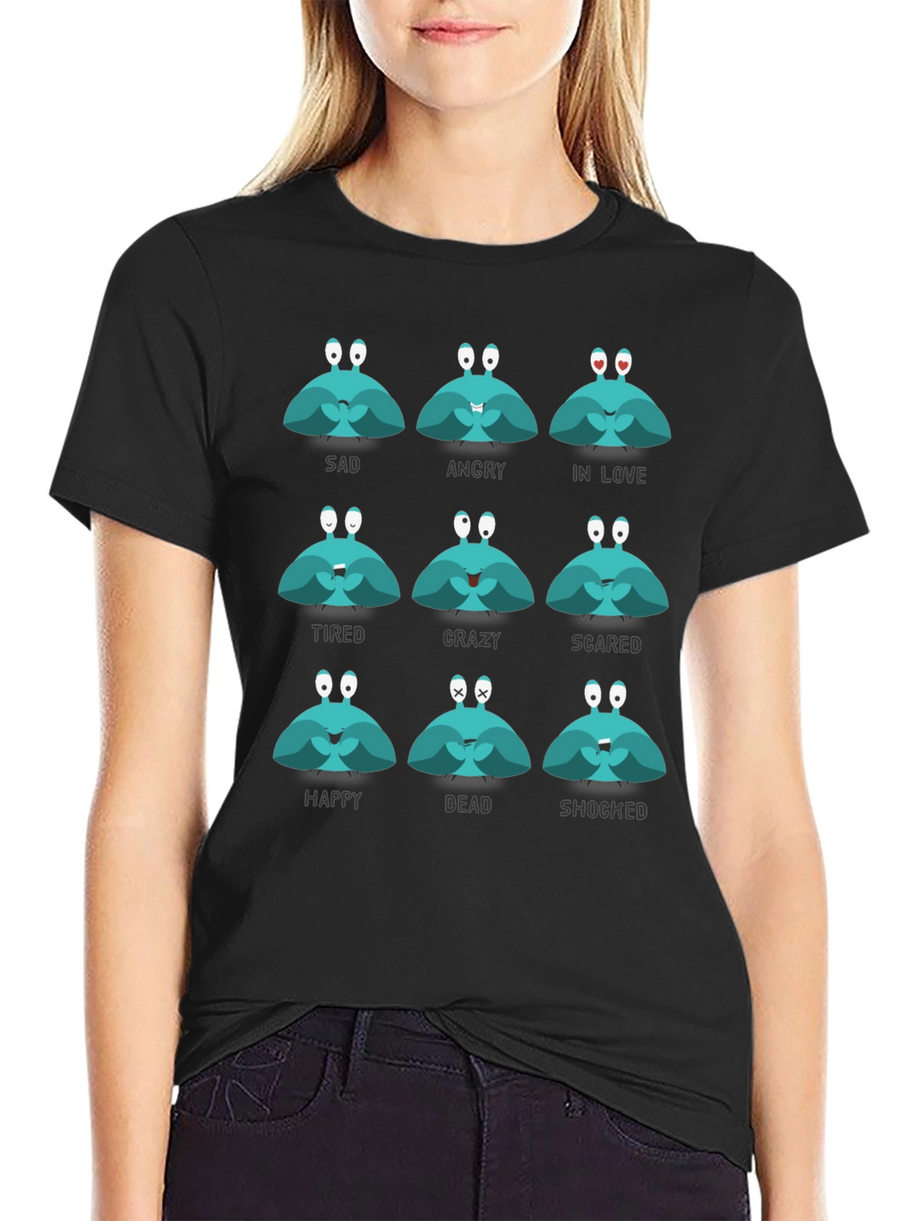 Emotional Crab Graphic Tee - Express Yourself!