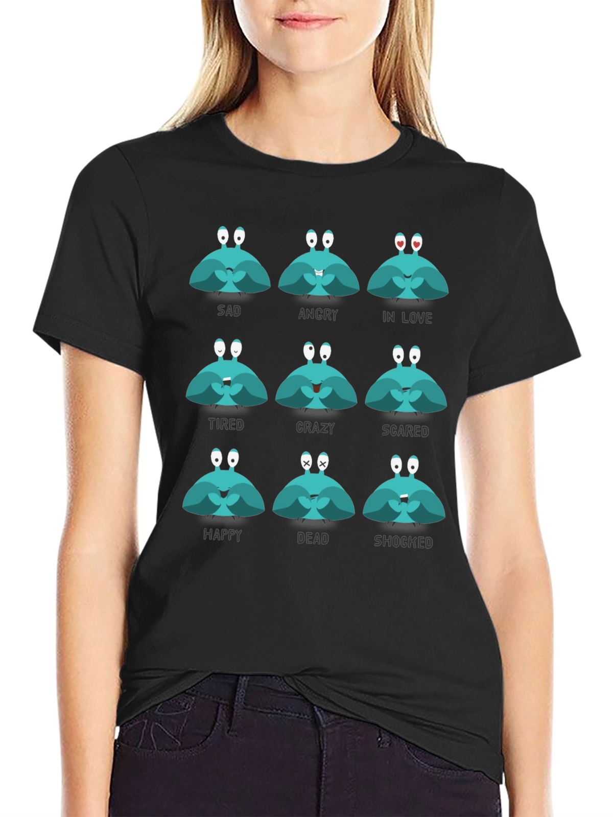 Emotional Crab Graphic Tee - Express Yourself!