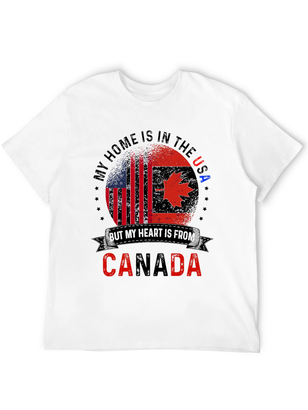 USA/Canada Flag Graphic Tee
