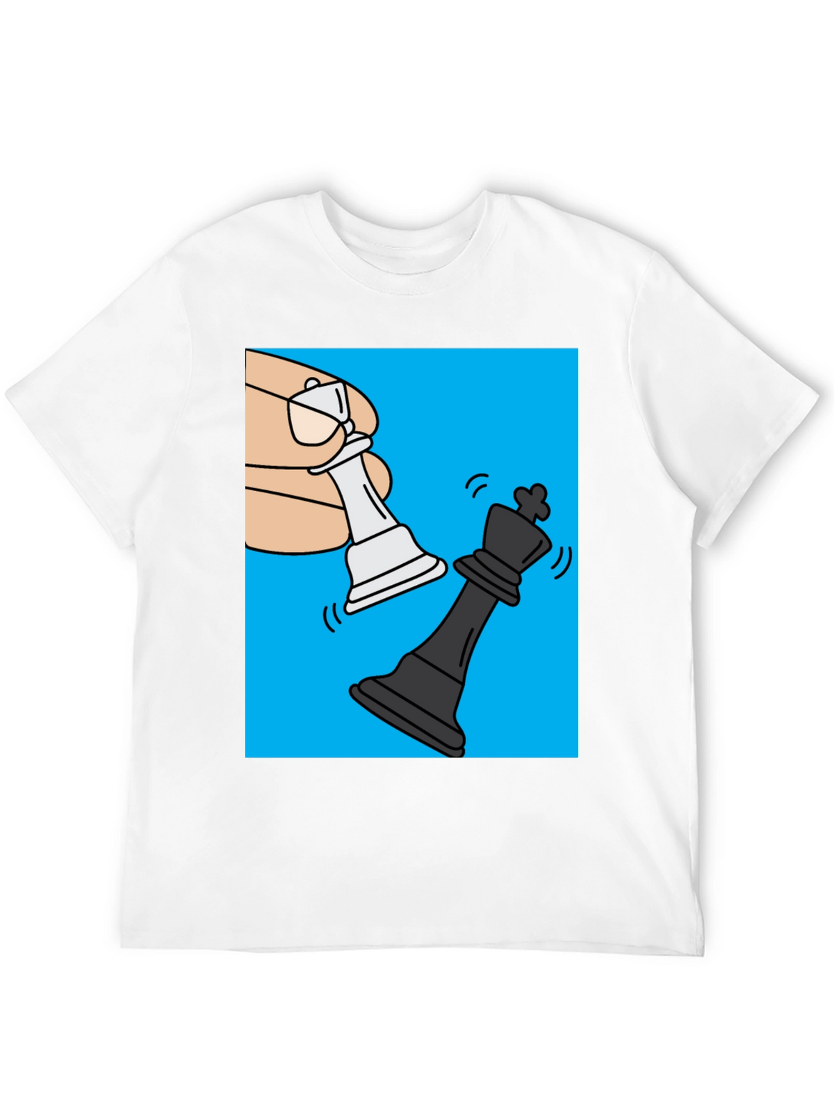 Chess Mate Graphic Tee - Black Cotton Shirt
