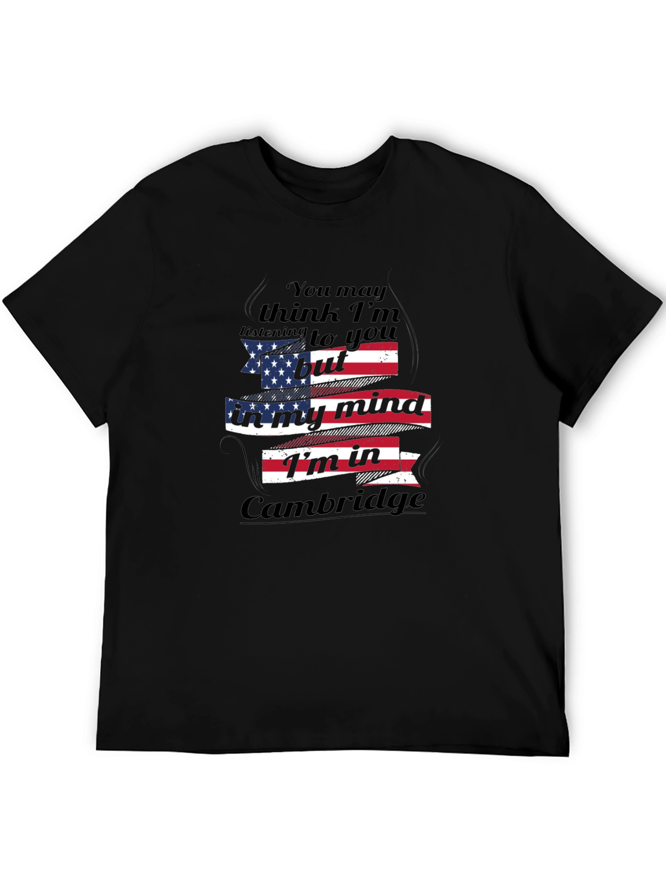 Cambridge Mind T-Shirt - Patriotic American Flag Design