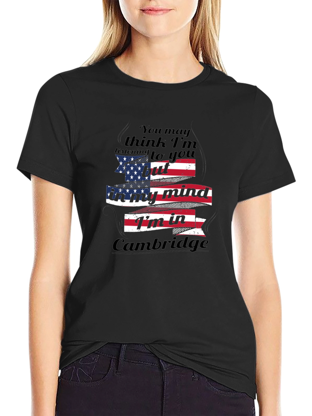 Cambridge Mind T-Shirt - Patriotic American Flag Design