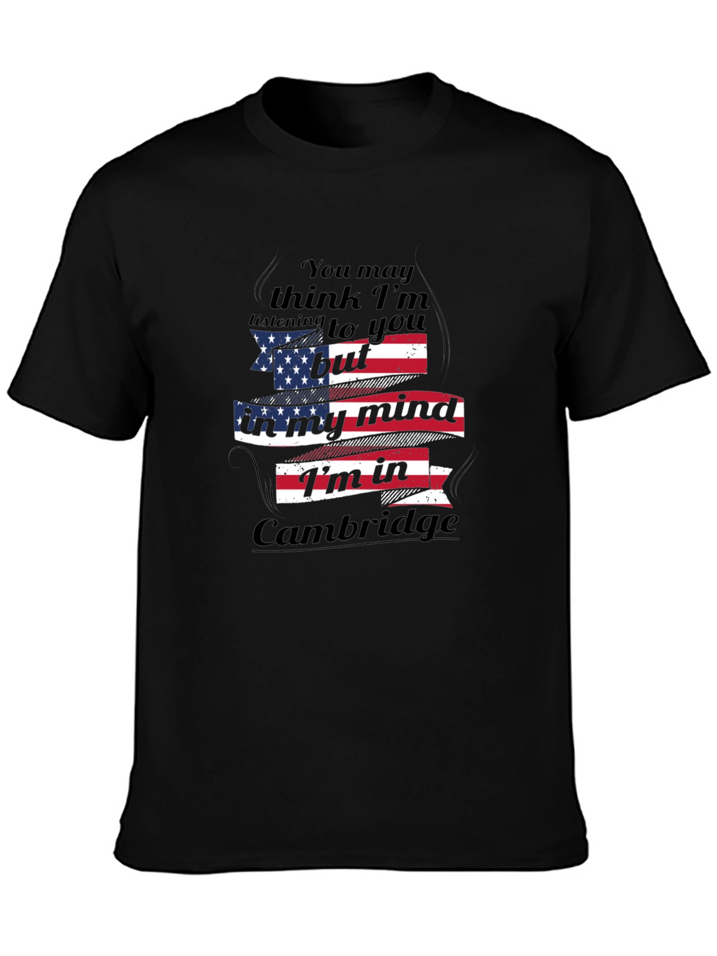 Cambridge Mind T-Shirt - Patriotic American Flag Design