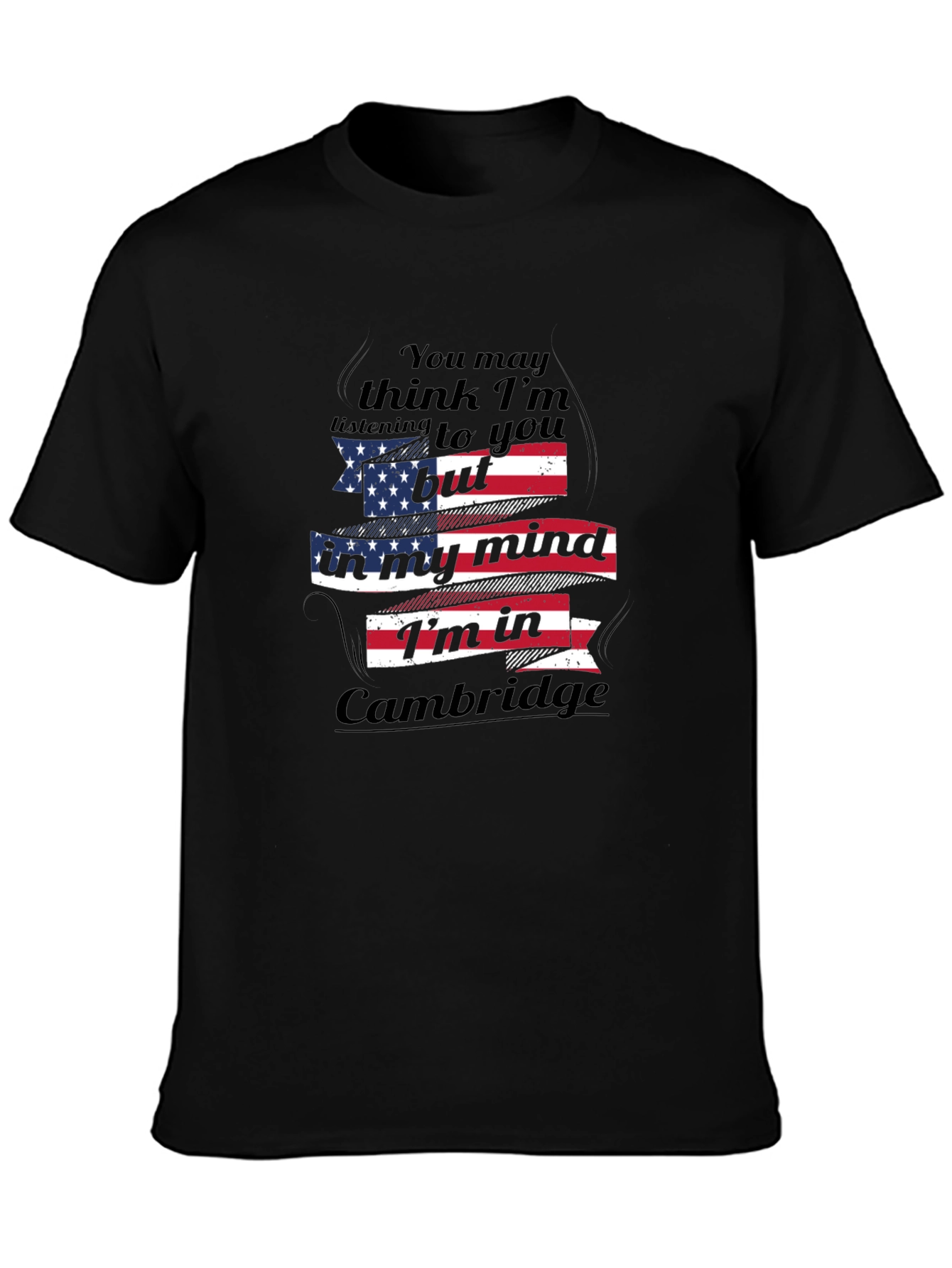 Cambridge Mind T-Shirt - Patriotic American Flag Design