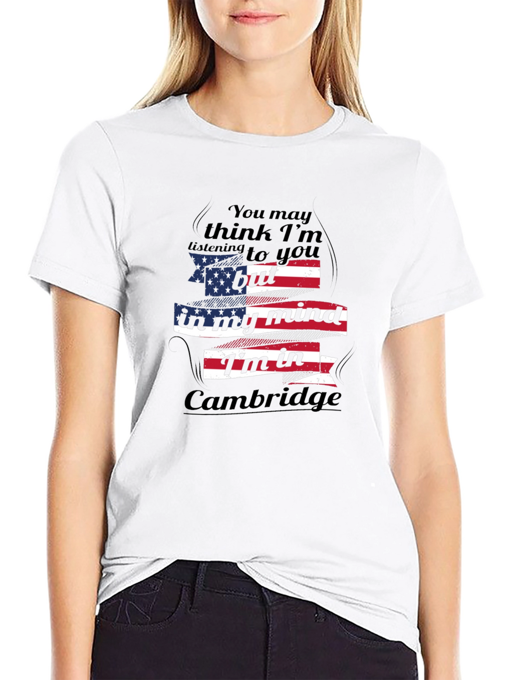 Cambridge Mind T-Shirt - Patriotic American Flag Design