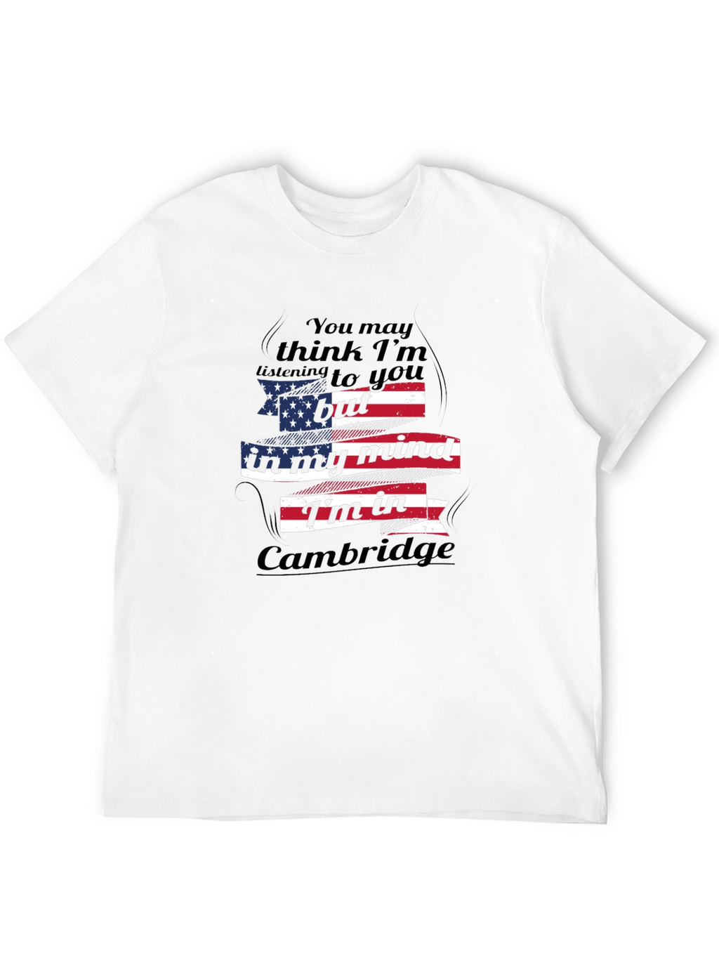 Cambridge Mind T-Shirt - Patriotic American Flag Design
