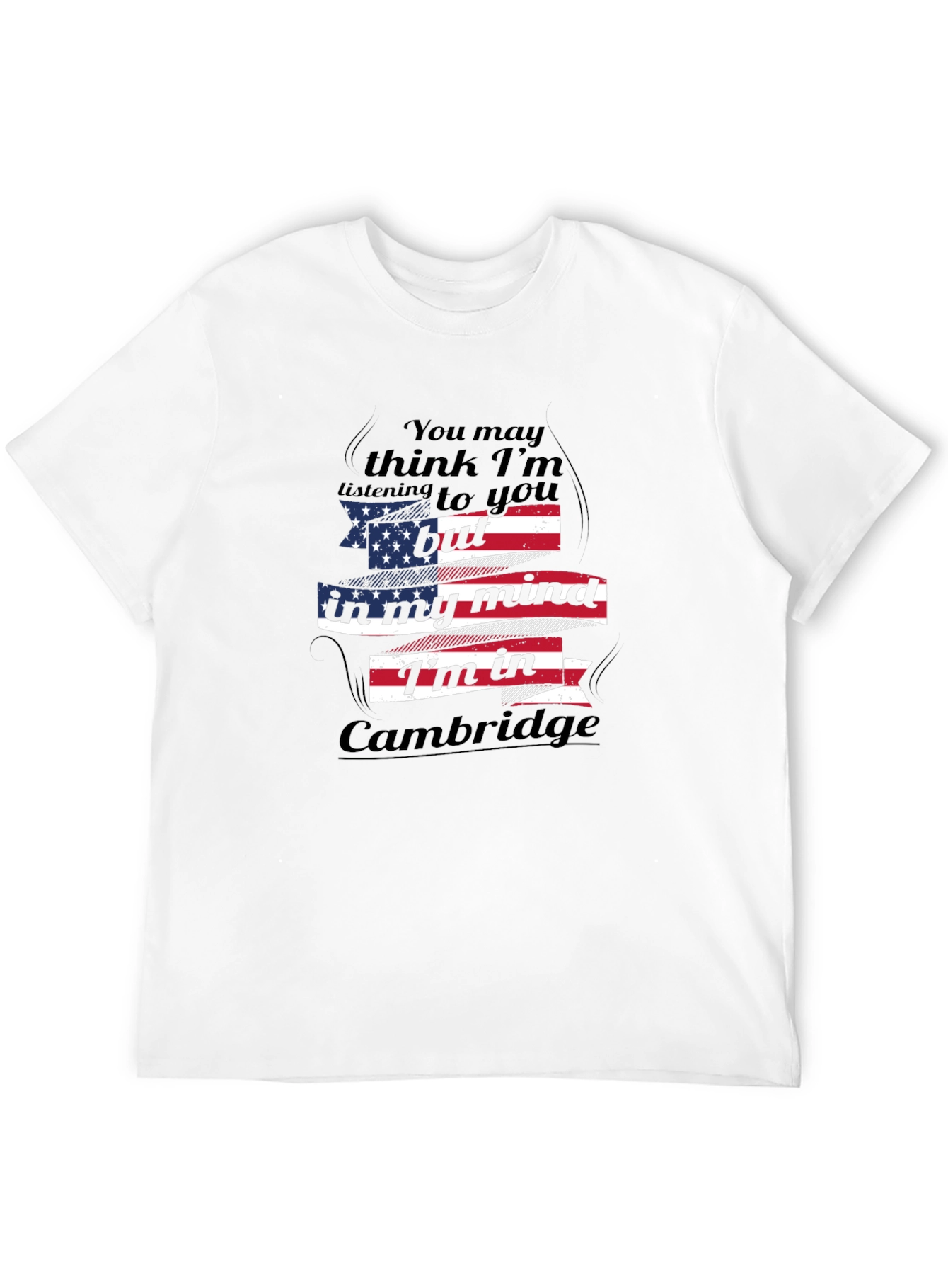 Cambridge Mind T-Shirt - Patriotic American Flag Design