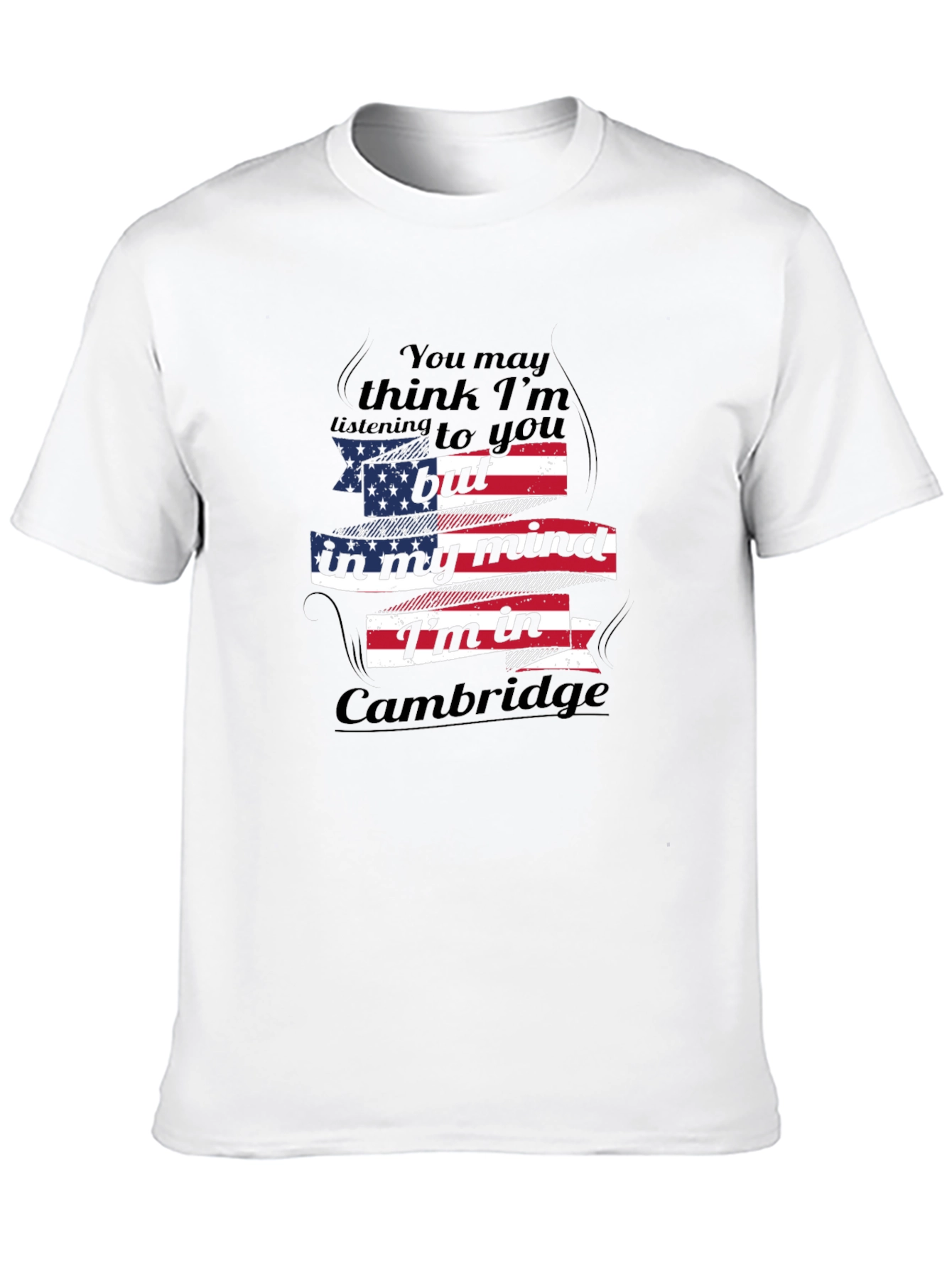 Cambridge Mind T-Shirt - Patriotic American Flag Design