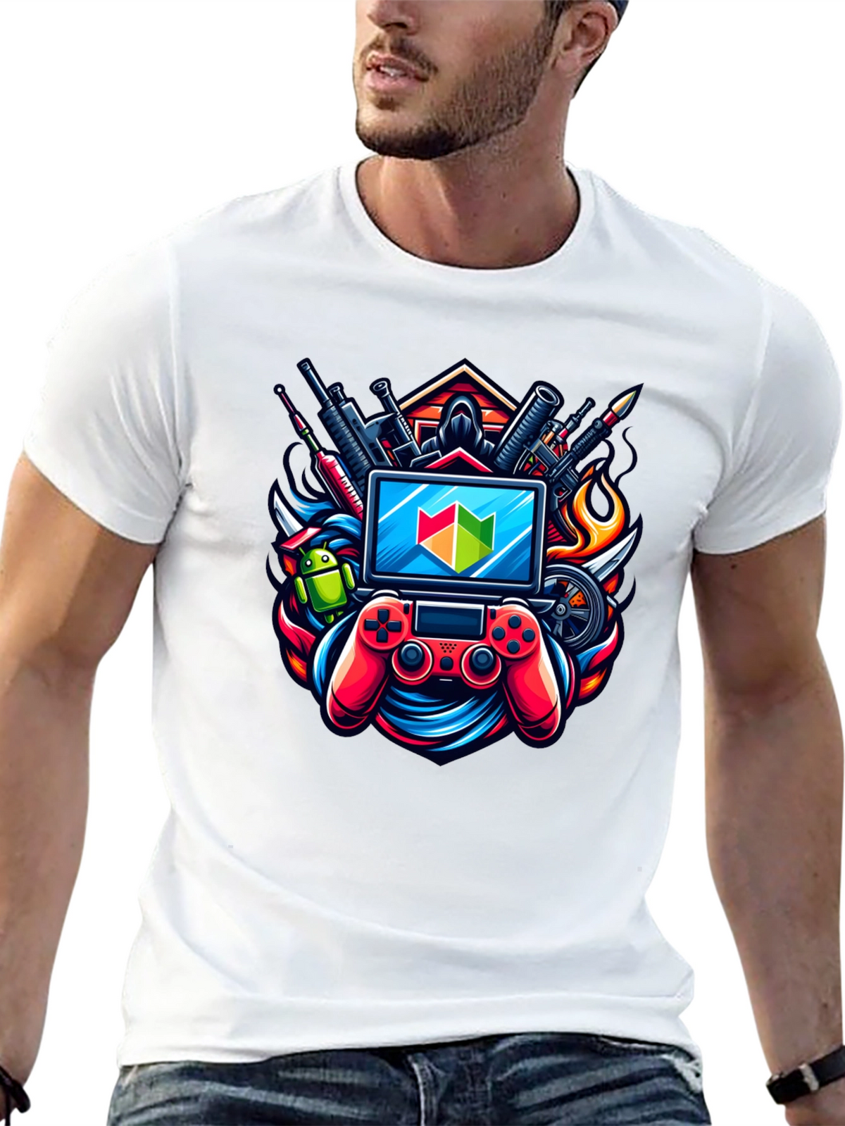 Gamer T-Shirt: Controller & Tech Design