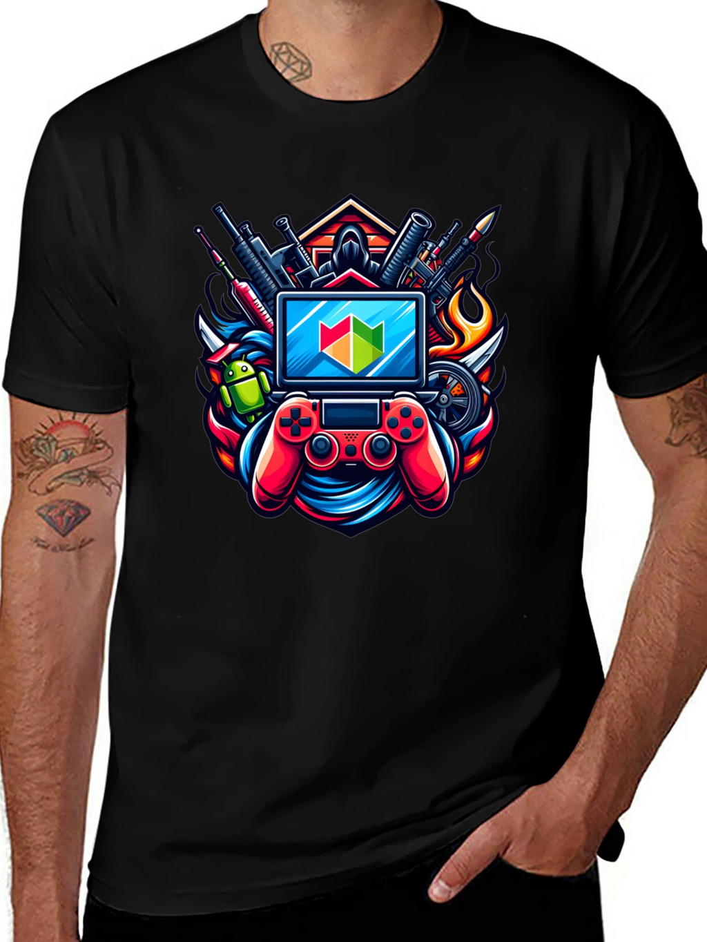Gamer T-Shirt: Controller & Tech Design