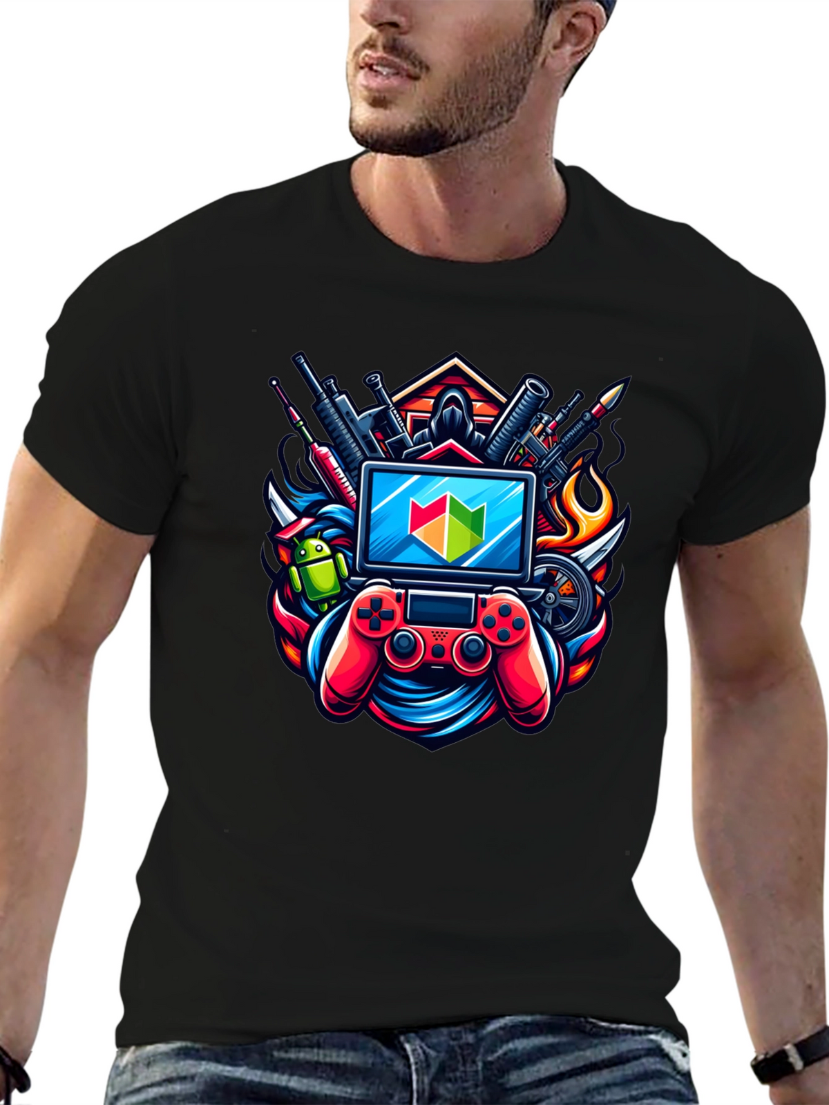 Gamer T-Shirt: Controller & Tech Design