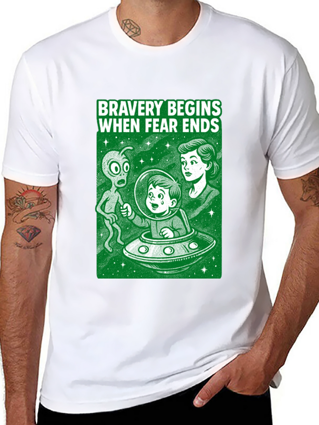 Bravery Begins Alien Encounter T-Shirt
