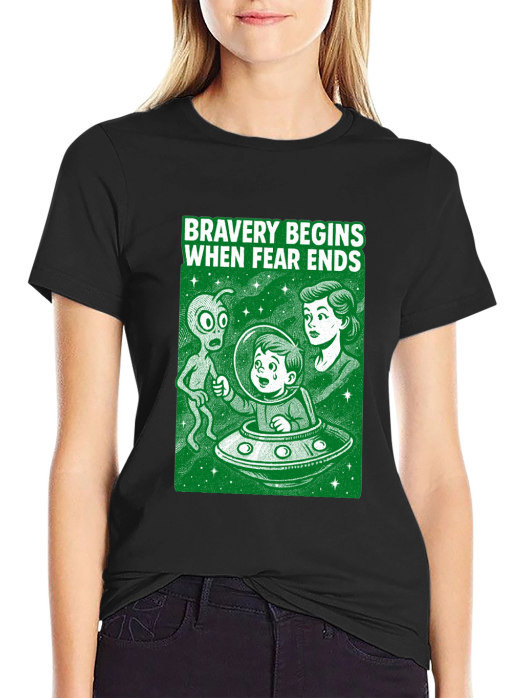 Bravery Begins Alien Encounter T-Shirt