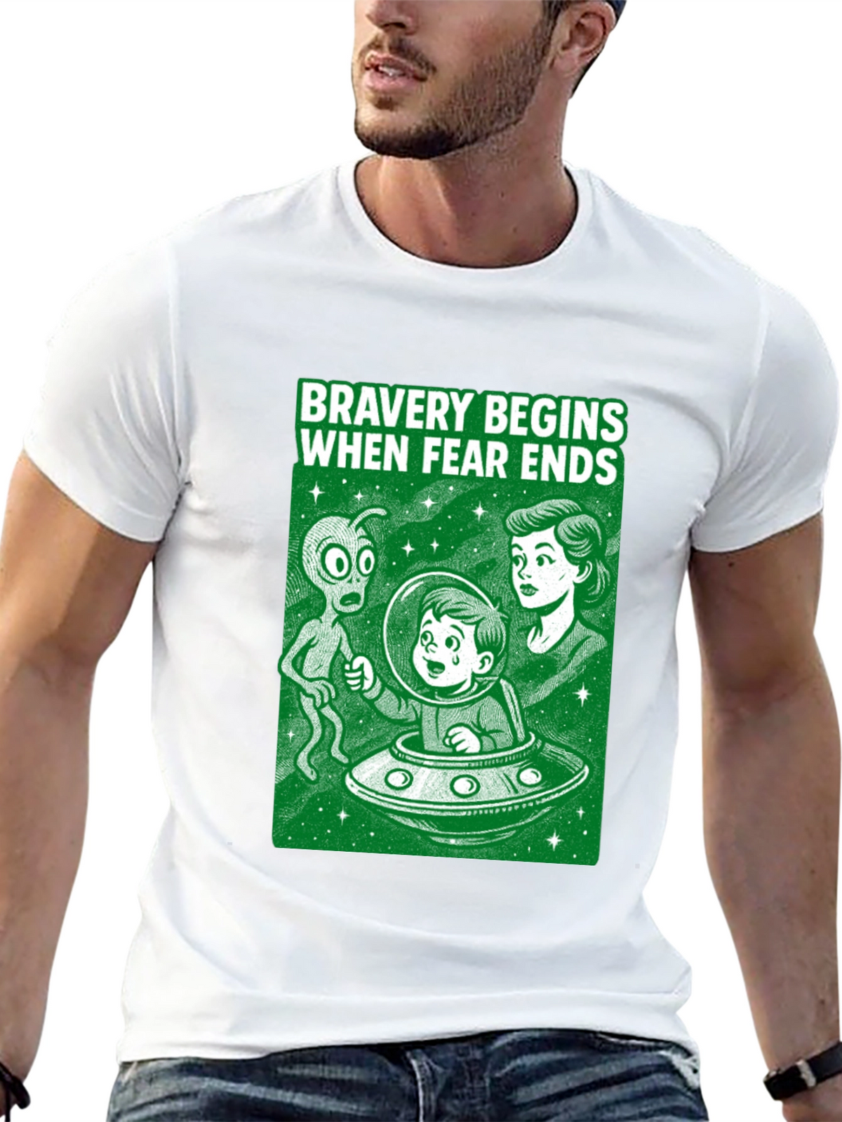 Bravery Begins Alien Encounter T-Shirt