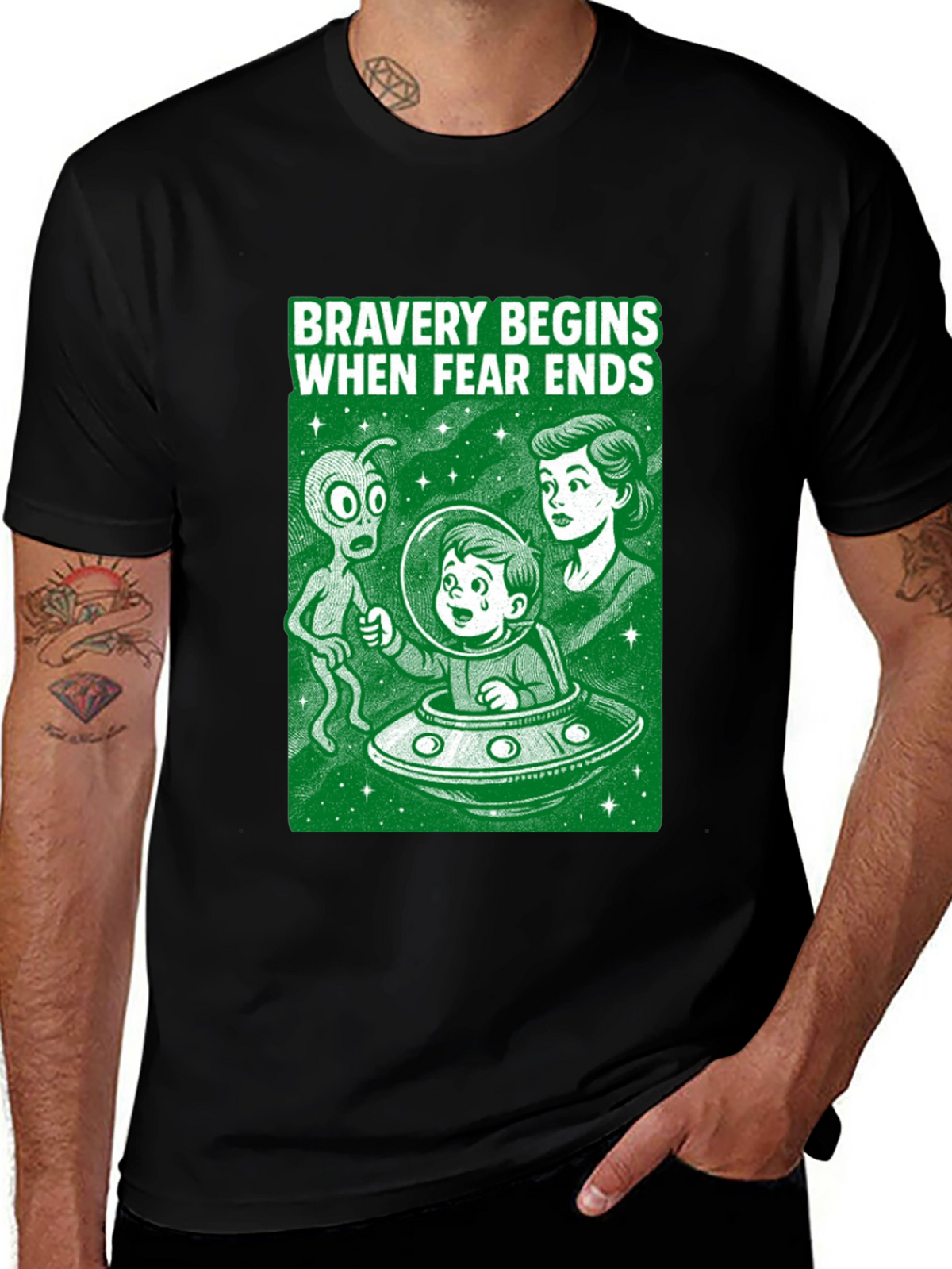Bravery Begins Alien Encounter T-Shirt