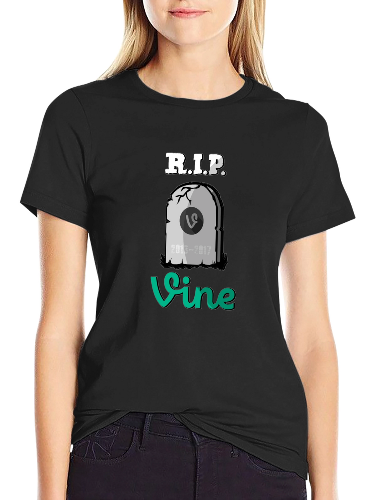 RIP Vine T-Shirt - Black Cotton Blend