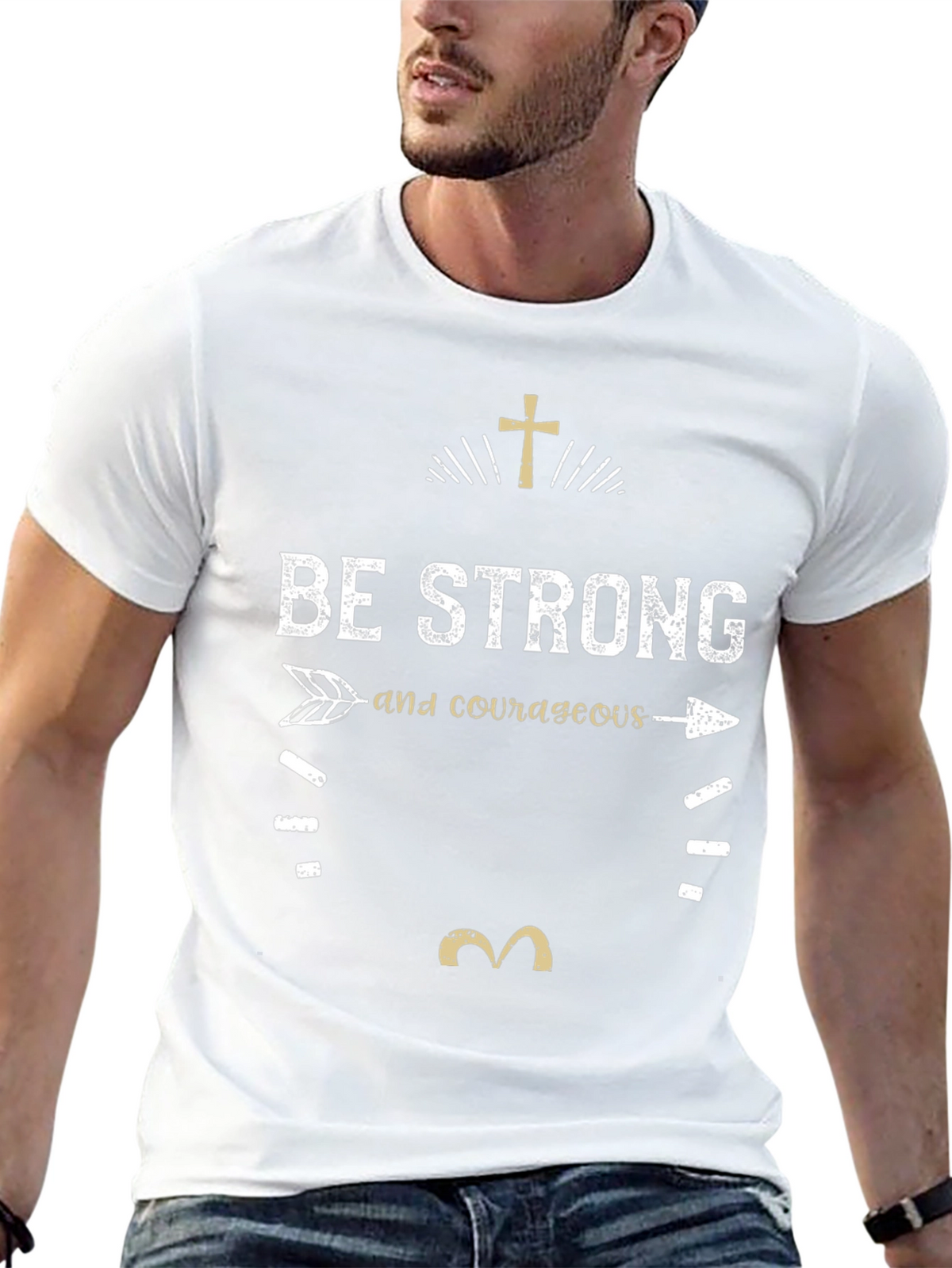 Be Strong & Courageous Graphic T-Shirt