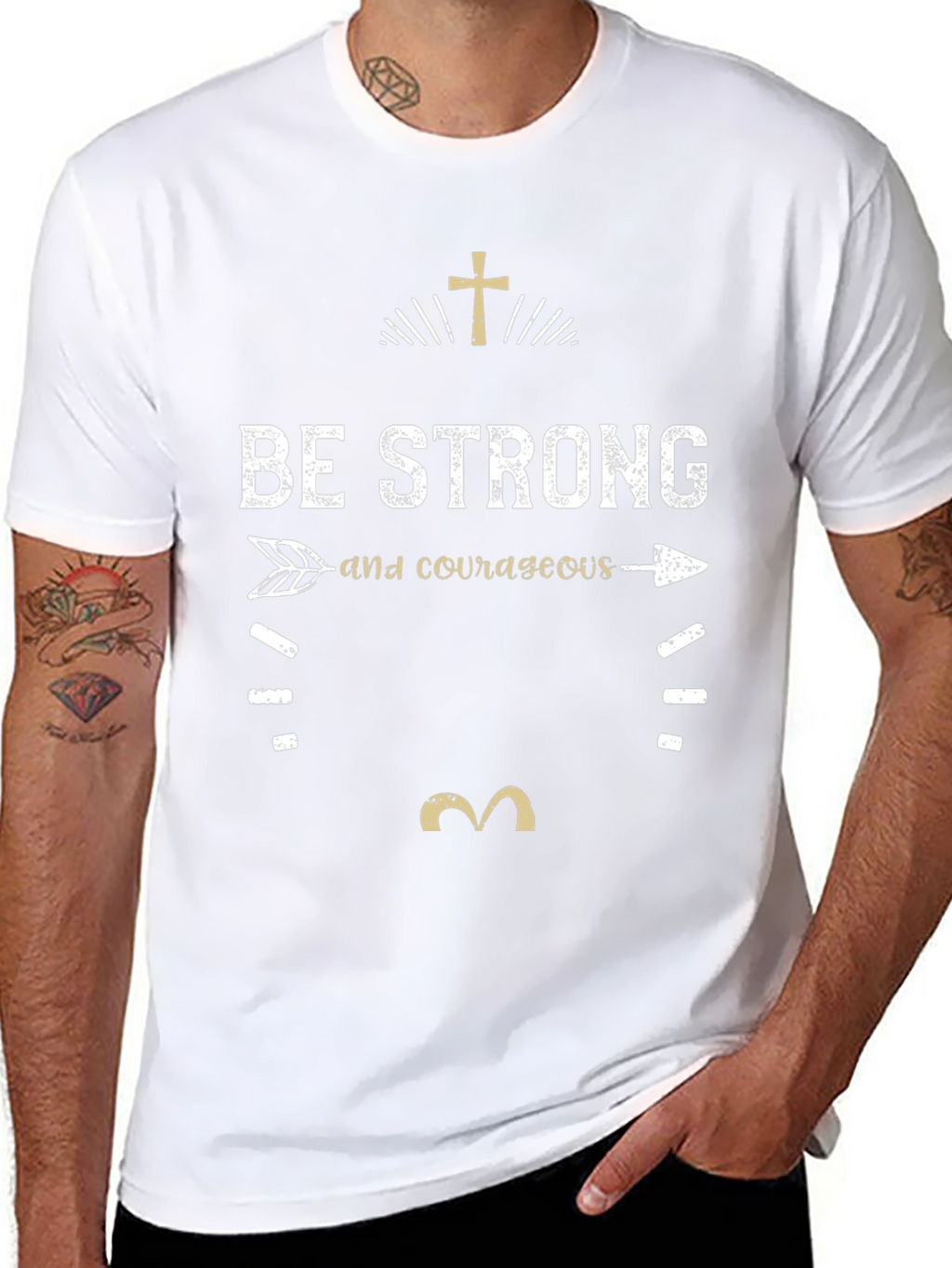 Be Strong & Courageous Graphic T-Shirt