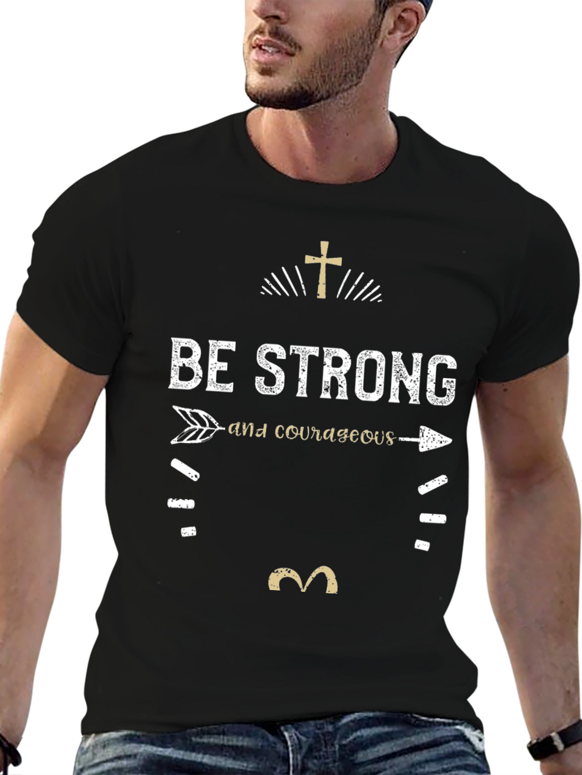 Be Strong & Courageous Graphic T-Shirt