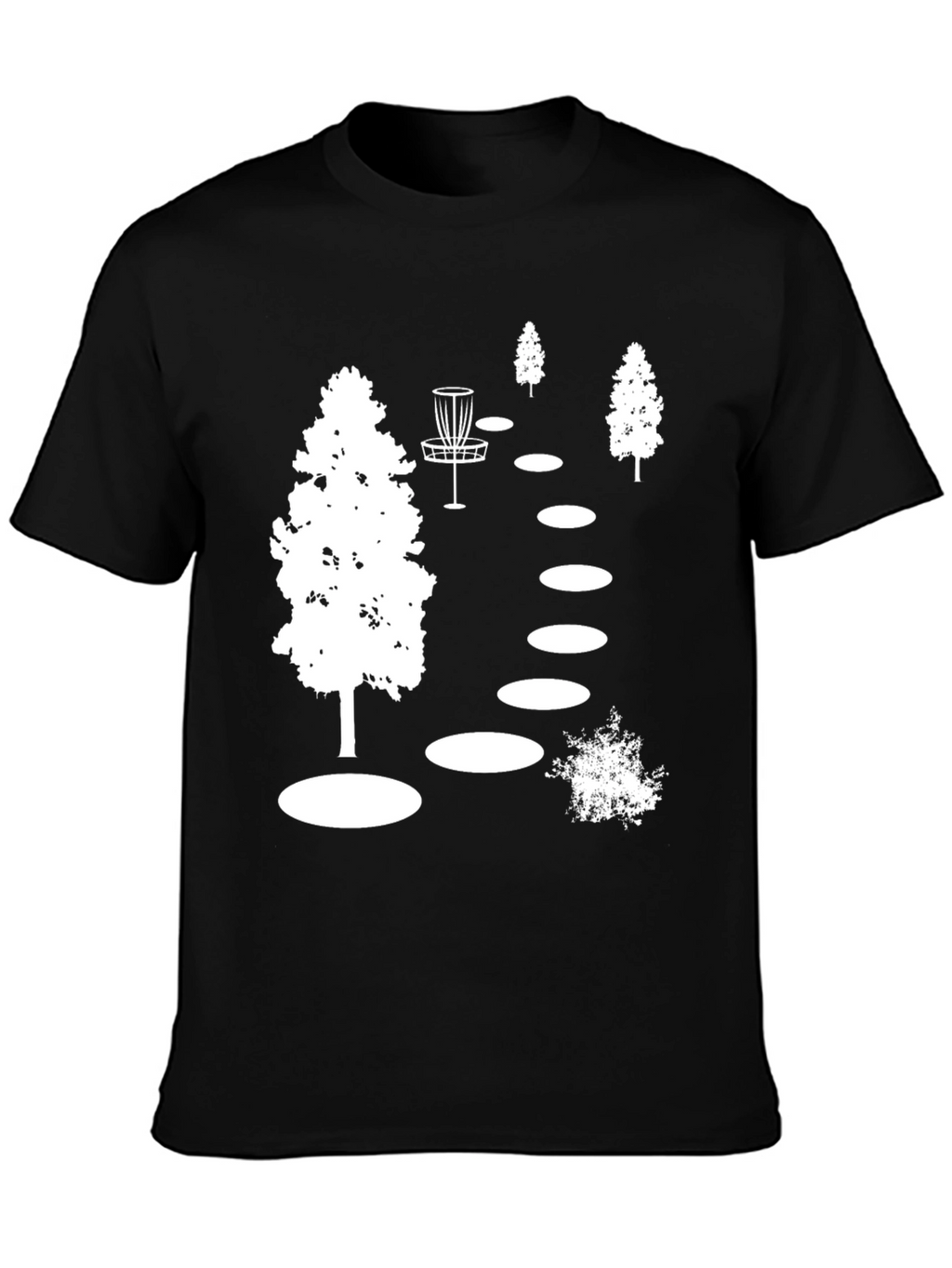 Disc Golf Course Black T-Shirt