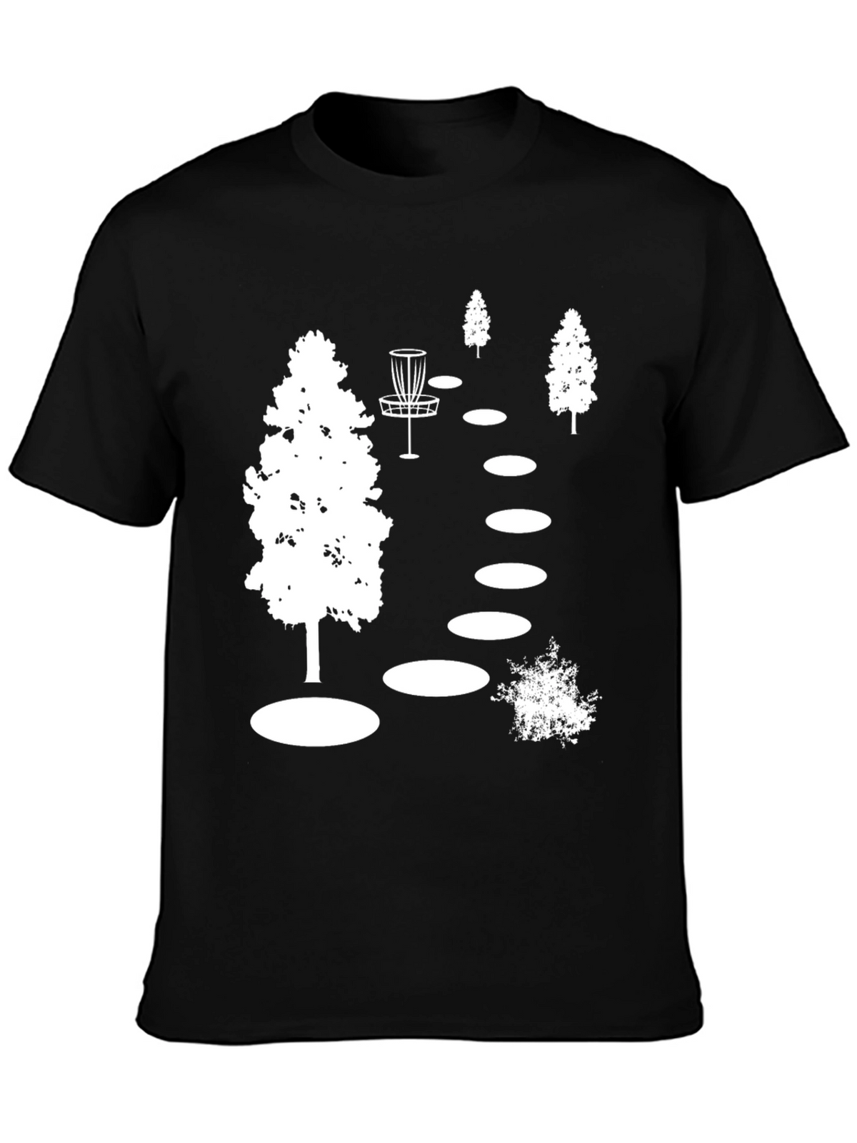 Disc Golf Course Black T-Shirt