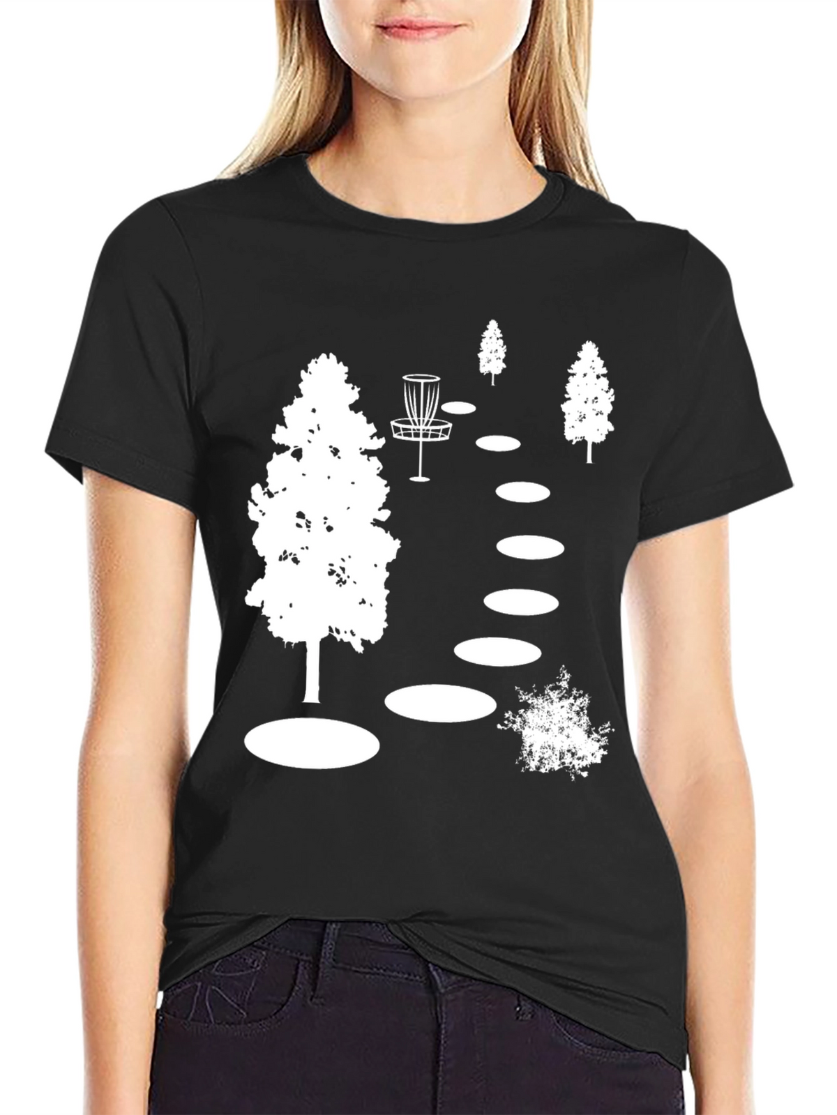 Disc Golf Course Black T-Shirt