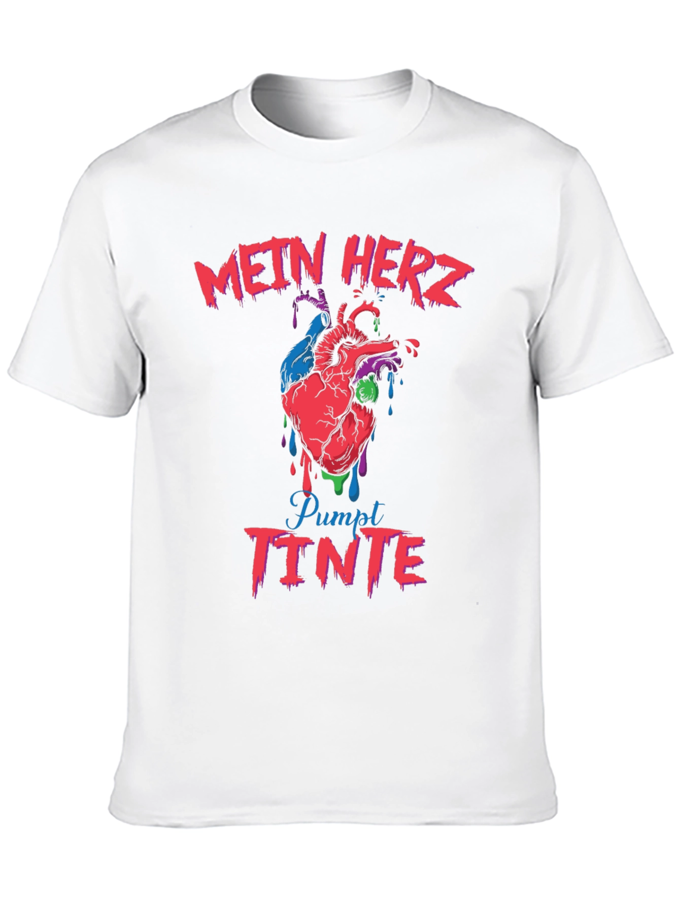 Mein Herz Pumpt Tinte Mens Graphic Tee
