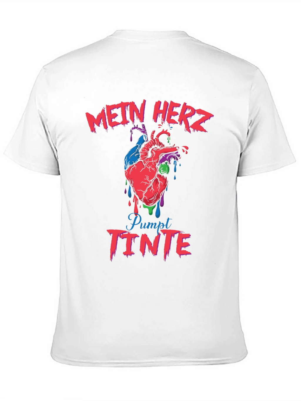 Mein Herz Pumpt Tinte Mens Graphic Tee