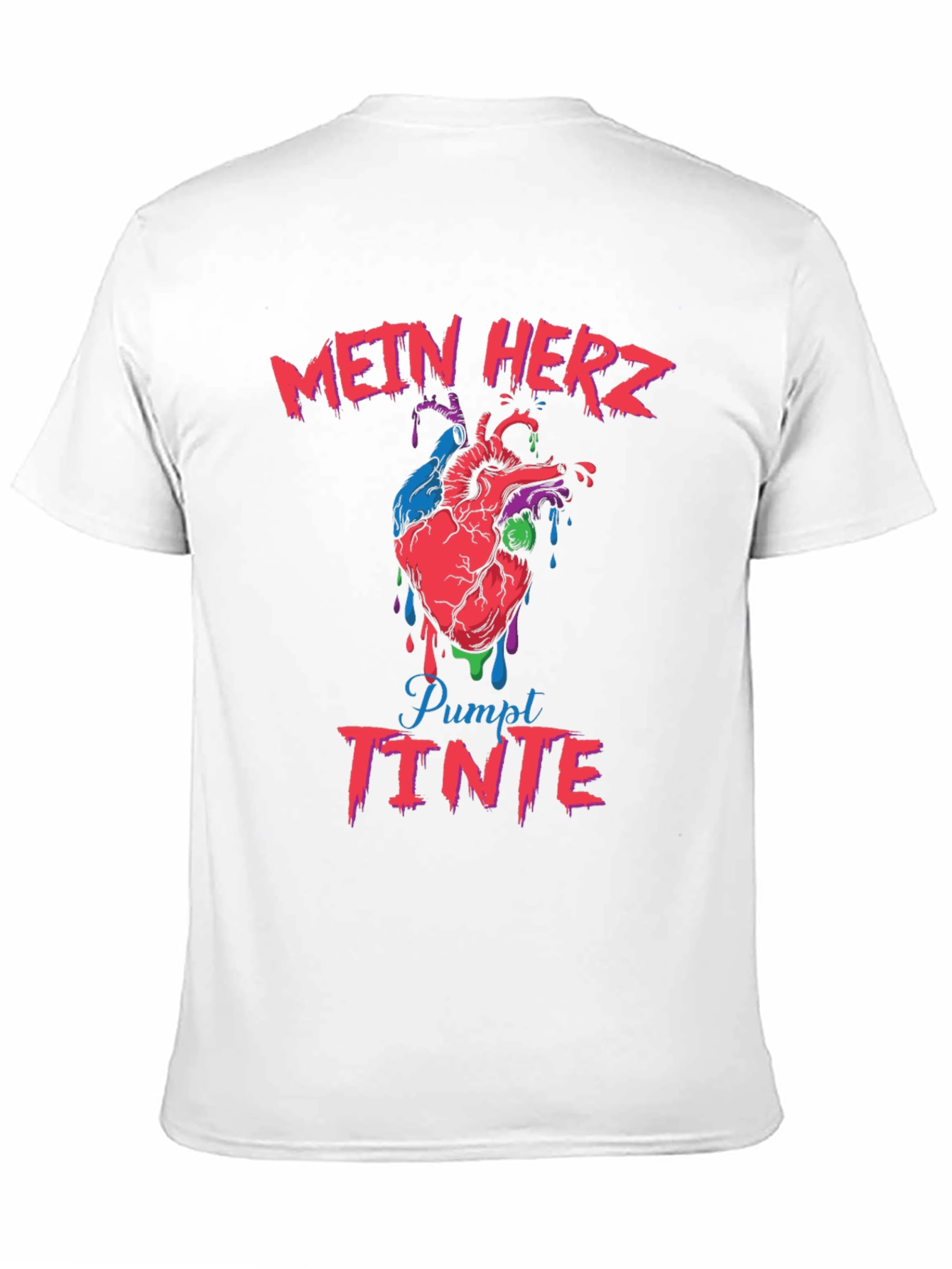 Mein Herz Pumpt Tinte Mens Graphic Tee