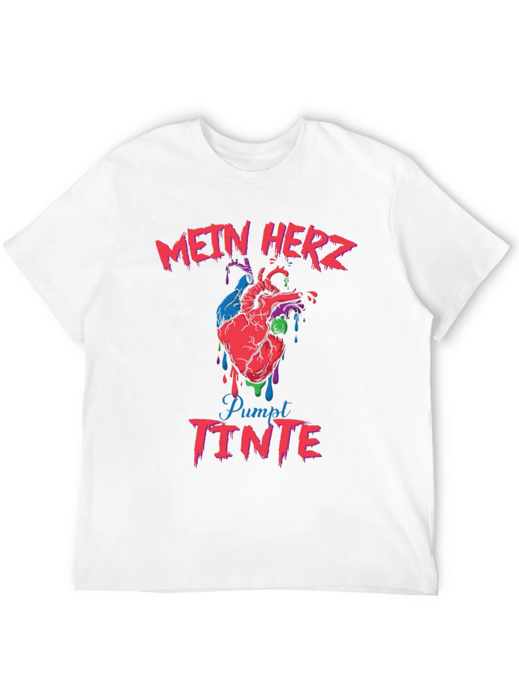 Mein Herz Pumpt Tinte Mens Graphic Tee