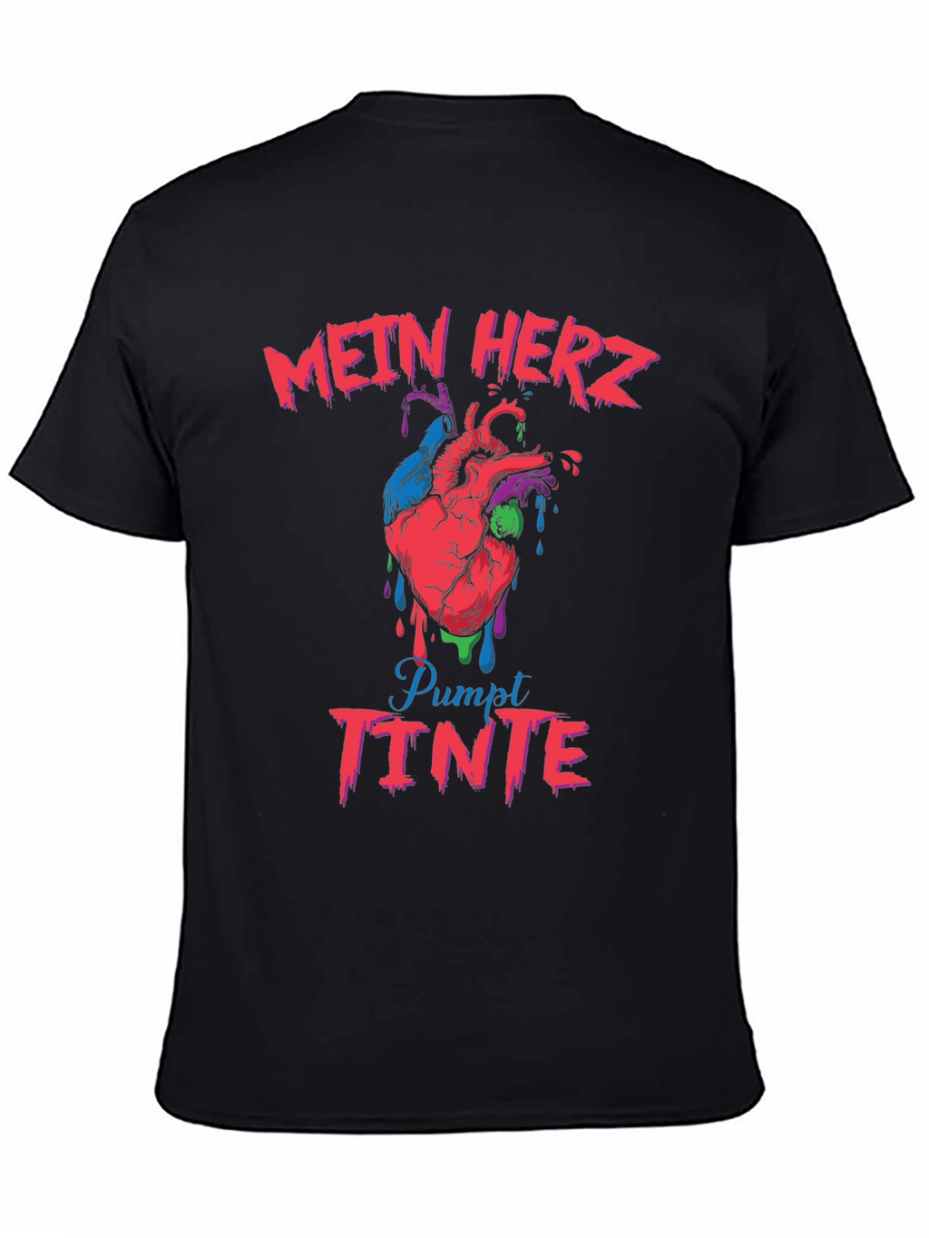Mein Herz Pumpt Tinte Mens Graphic Tee