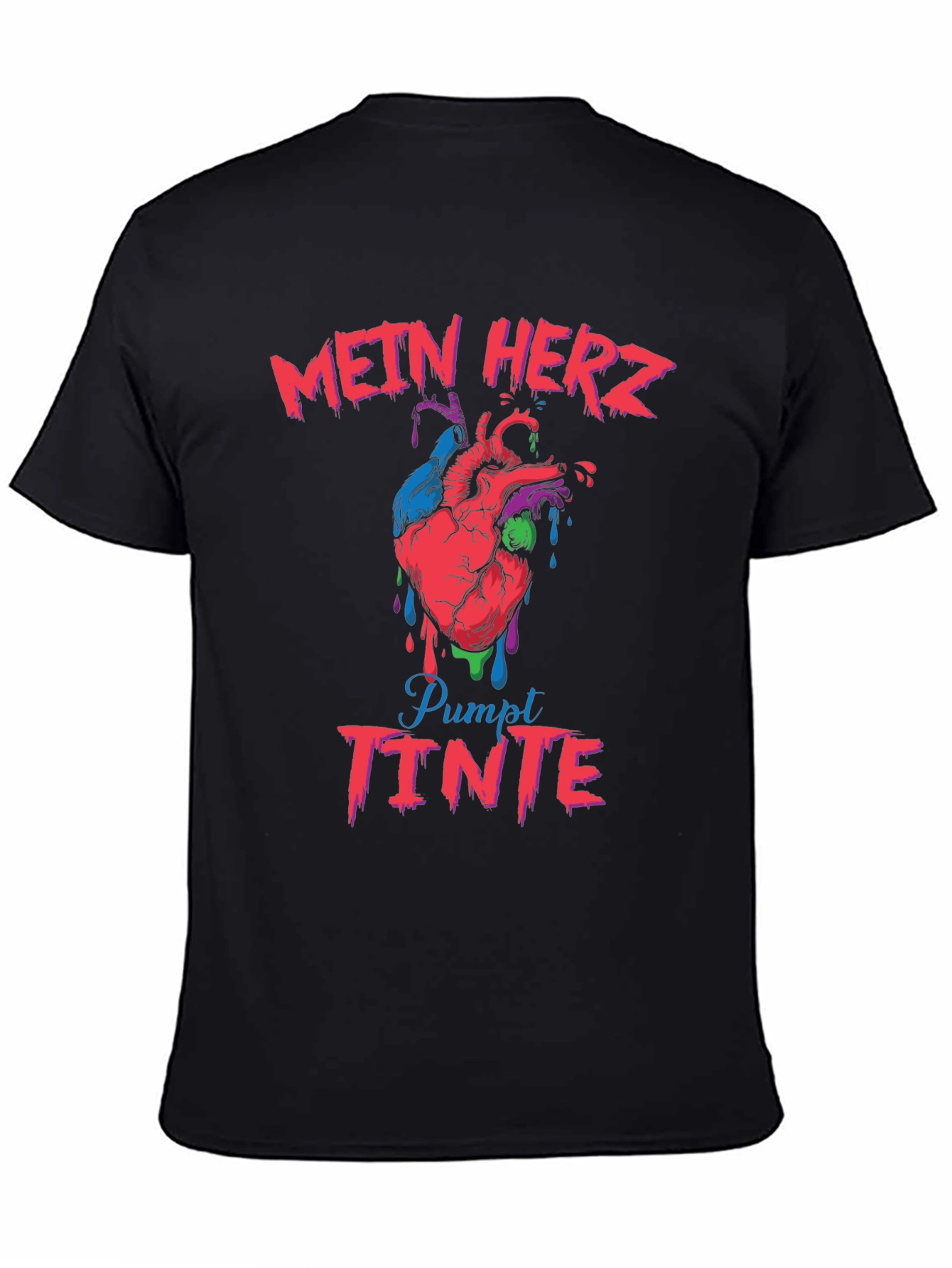 Mein Herz Pumpt Tinte Mens Graphic Tee
