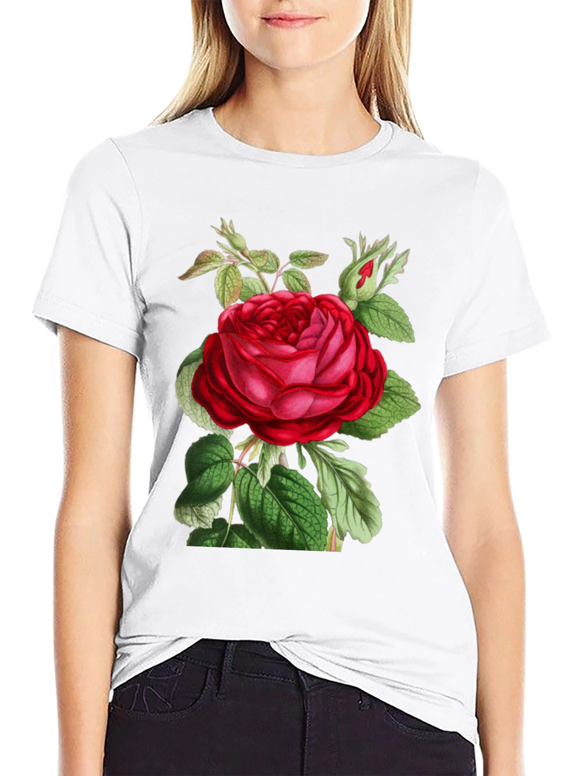 Botanical Rose Graphic Tee