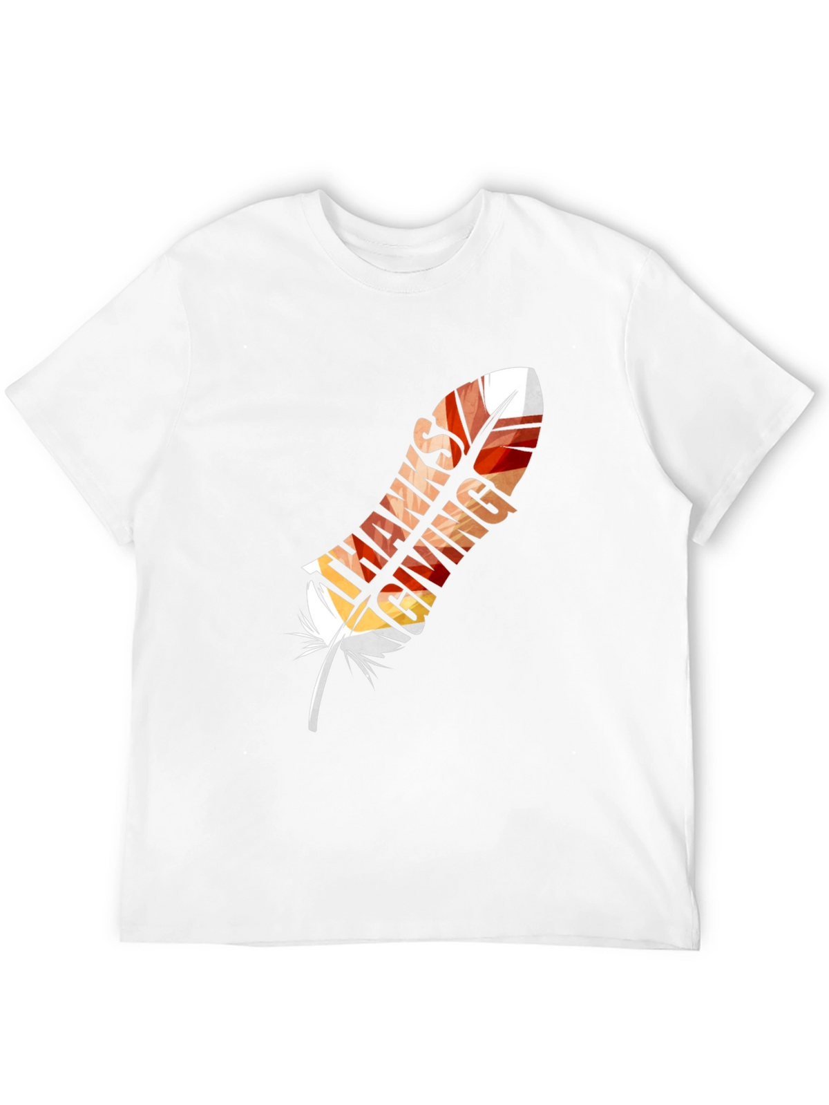 Thanksgiving Feather Graphic T-Shirt - Fall Festive Tee