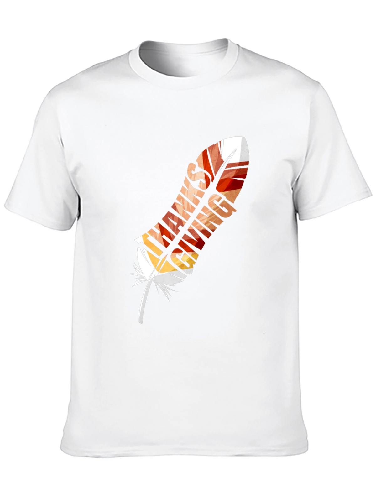 Thanksgiving Feather Graphic T-Shirt - Fall Festive Tee