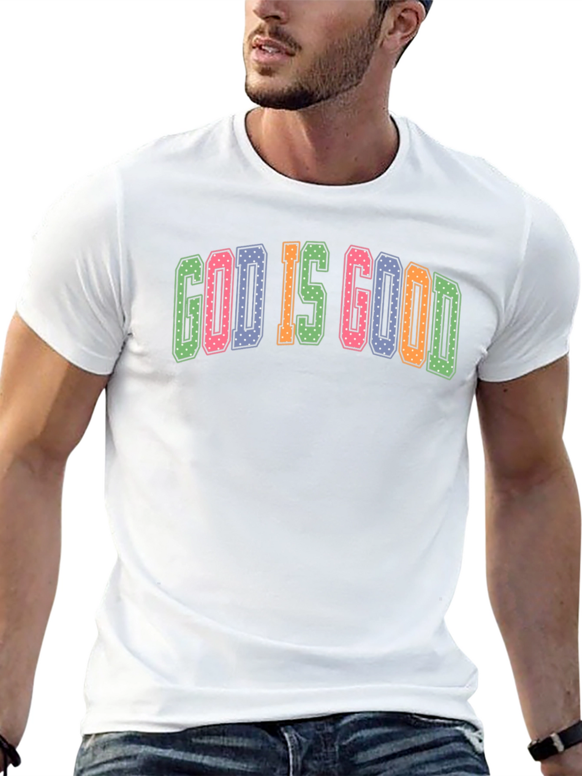God is Good Graphic Tee - Black Cotton Blend