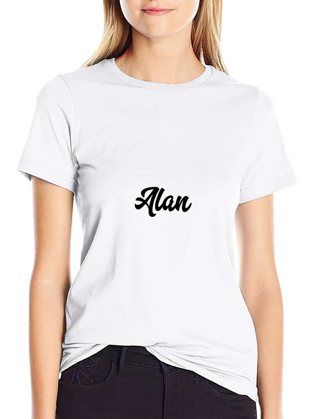 Mens Black Graphic Tee - Alan