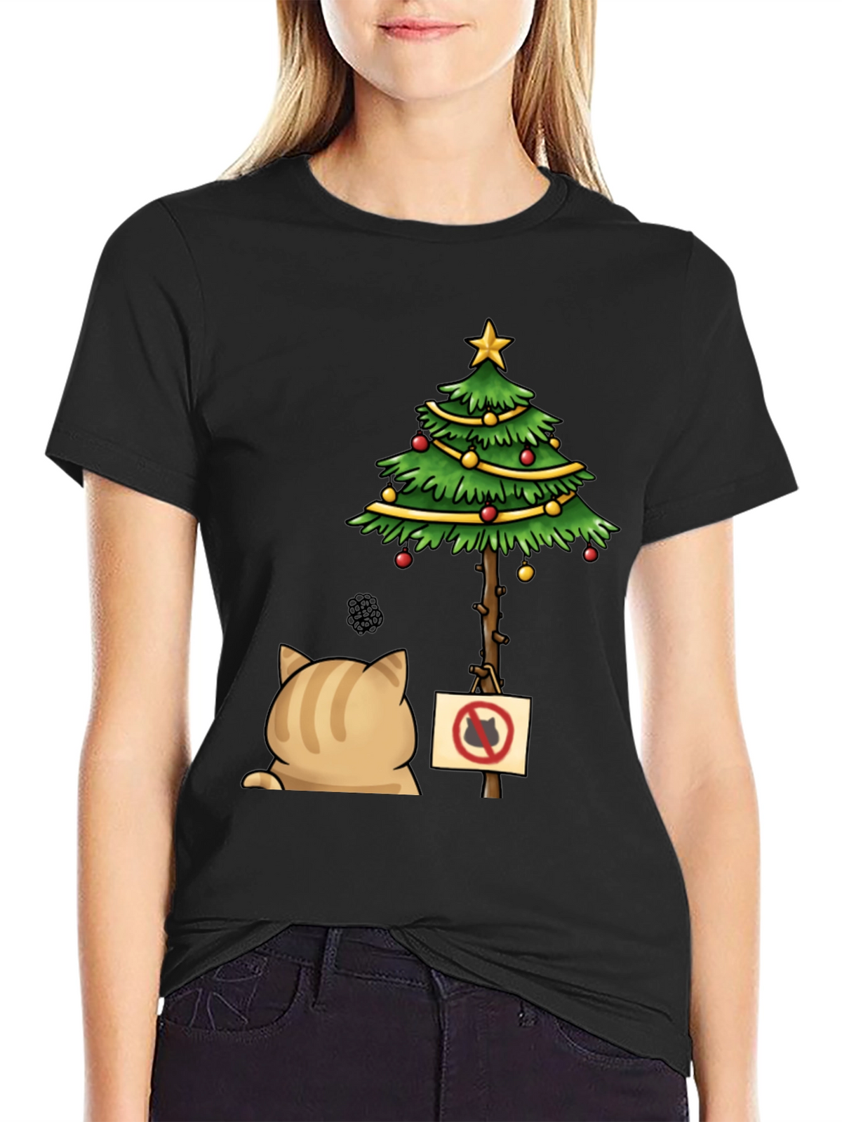 Grumpy Cat Christmas Tree T-Shirt