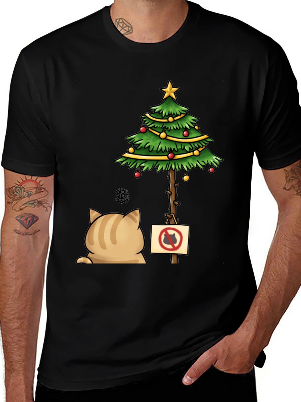 Grumpy Cat Christmas Tree T-Shirt