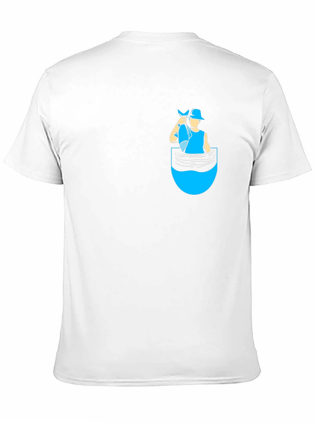 Fisherman Pocket T-Shirt - Novelty Graphic Tee
